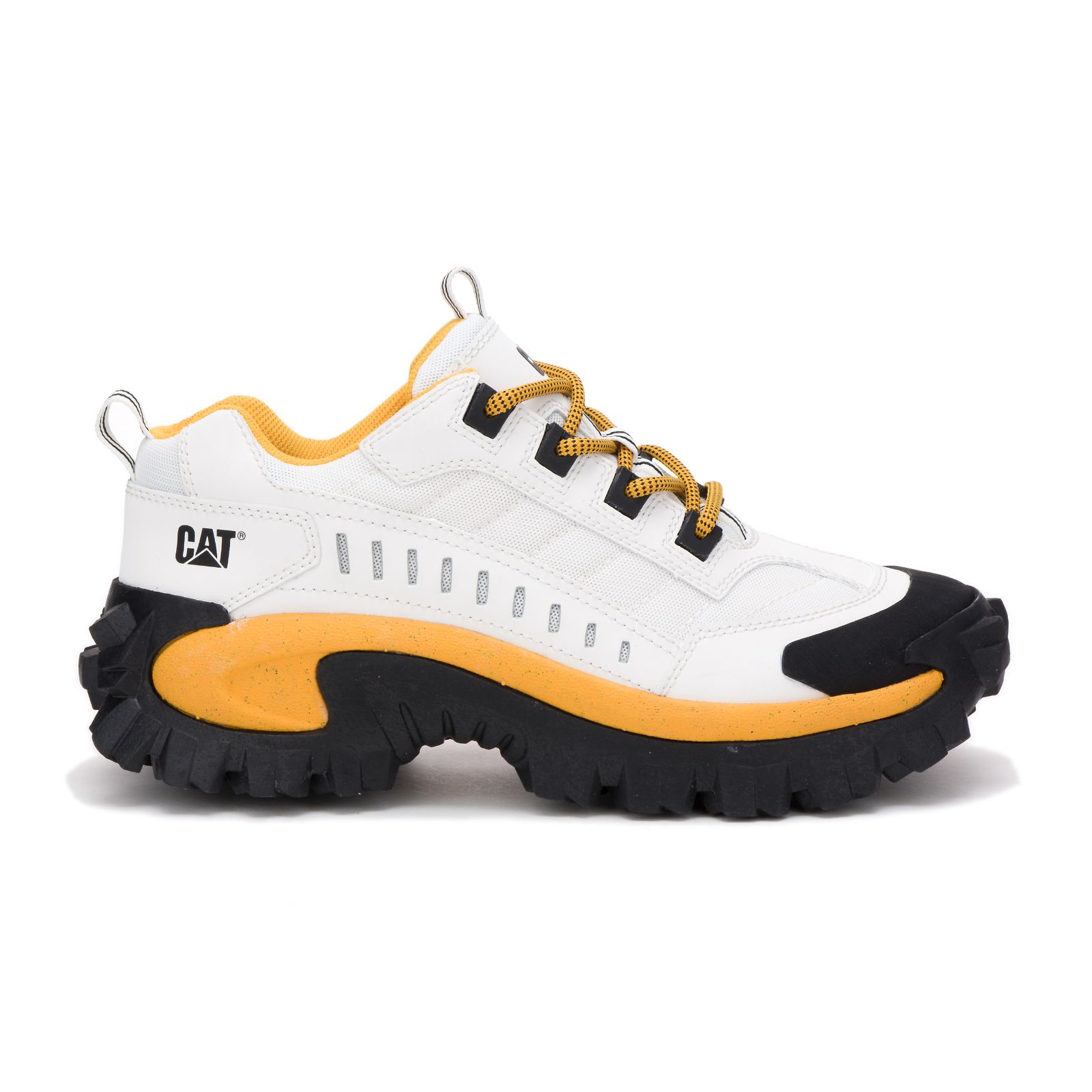 Caterpillar Shoes Pakistan - Caterpillar Intruder Mens Sneakers White Yellow (574130-WBJ)